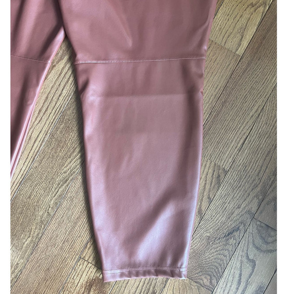 NWT Fabletics Vegan Leather Legging in Mahogany size 2X, High Waist Buttery Soft - Picture 4 of 16